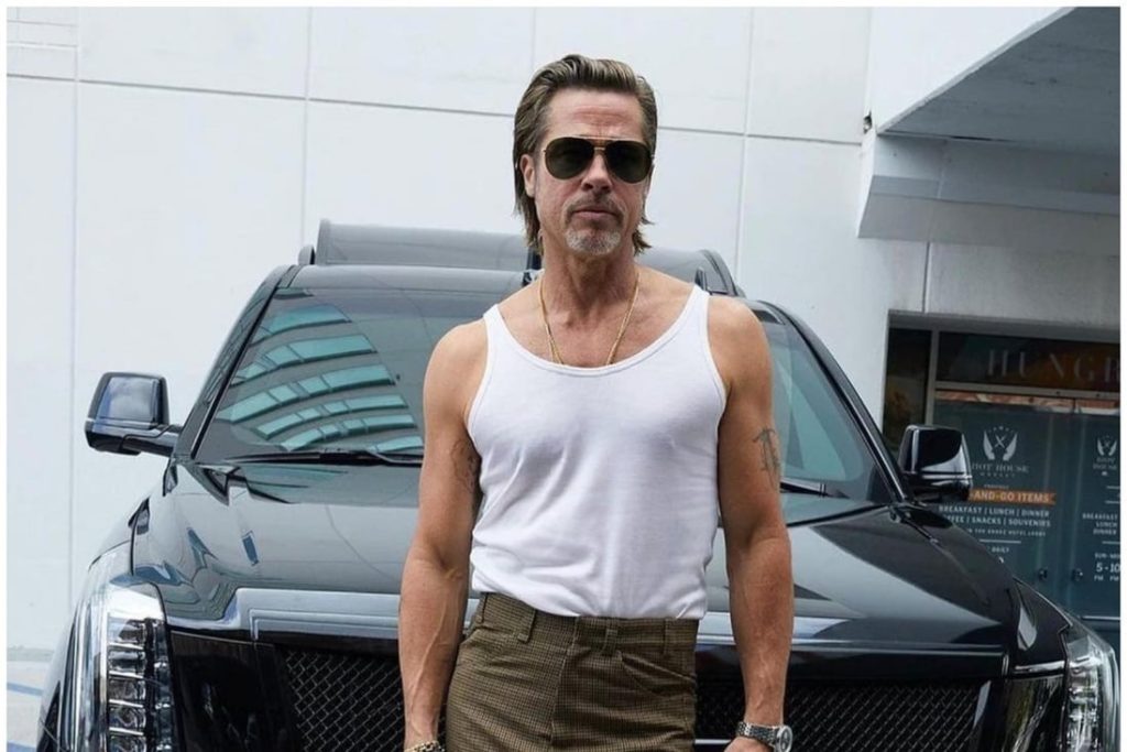 Brad Pitt With His Car