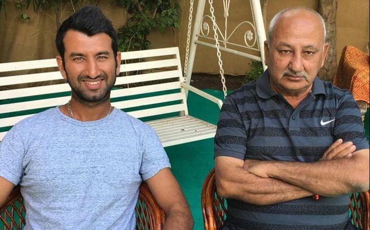 Cheteshwar Pujara With His Father
