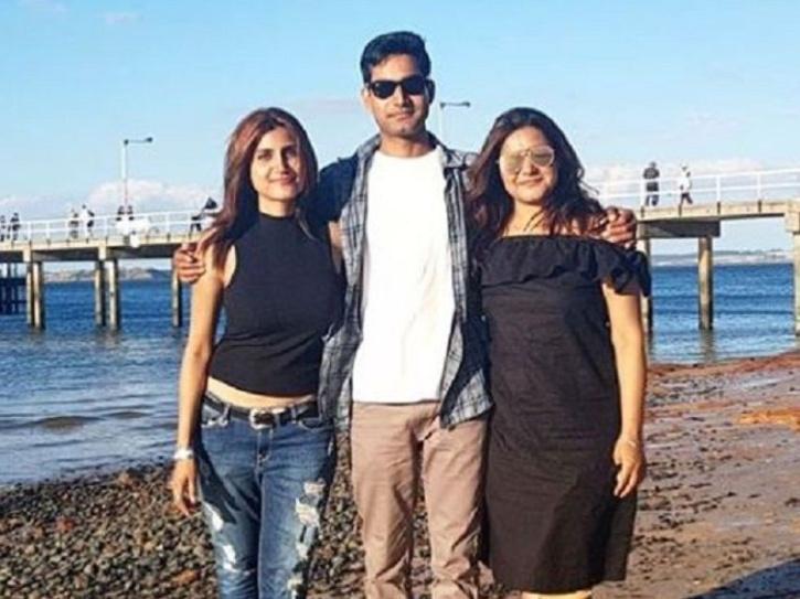 Divya Chouksey With Her Sister And Brother