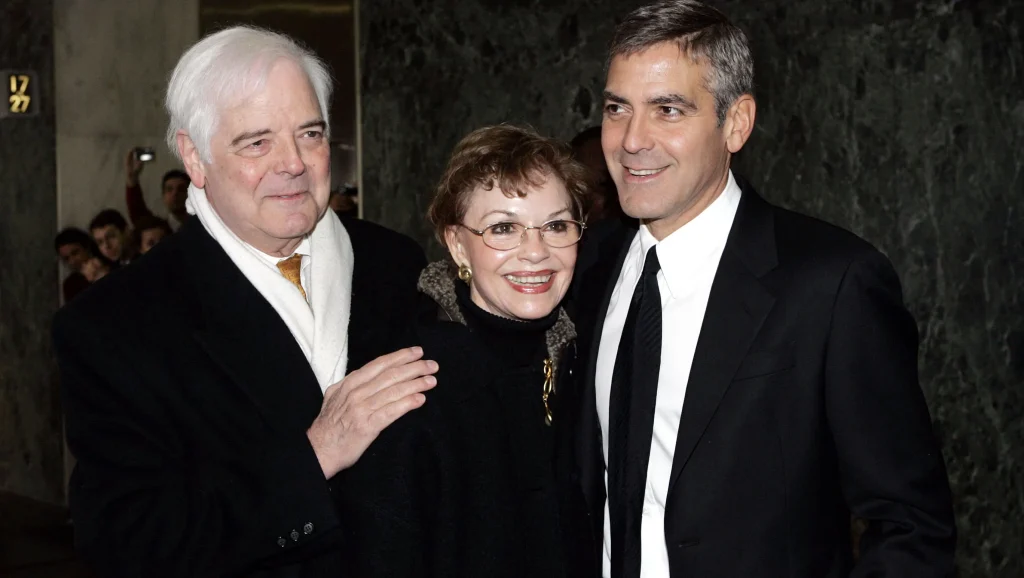 George Clooney With His Father And Mother