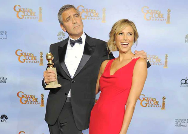 George Clooney With Stacy Keibler