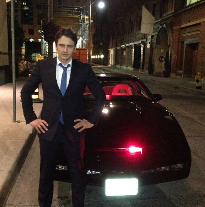 James Franco With His Car