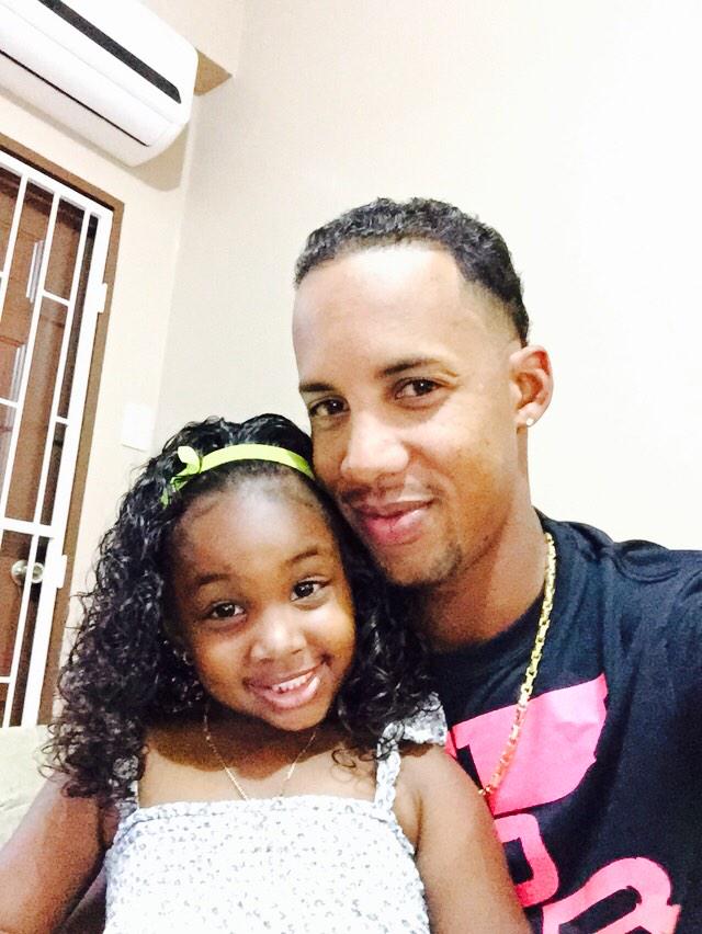 Lendl Simmons With His Daughter