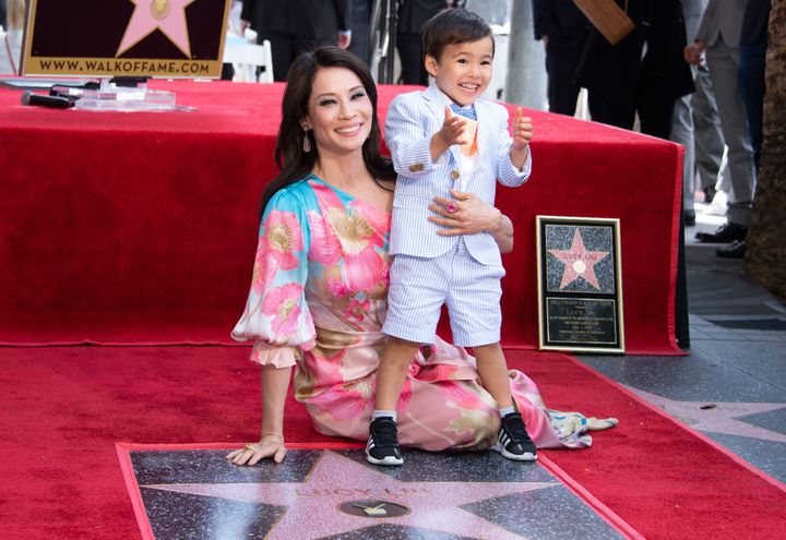 Lucy Liu With Her Son