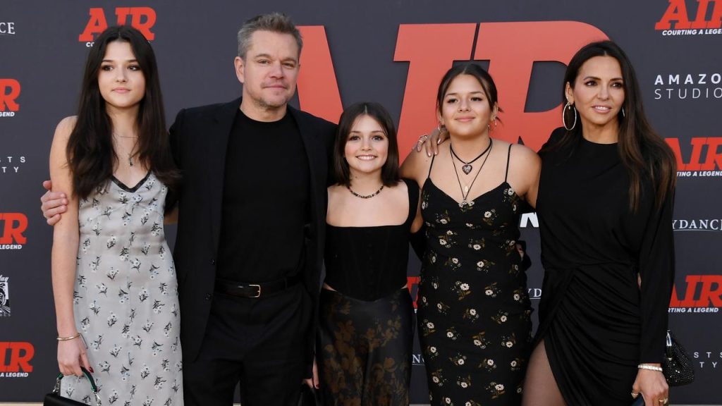 Matt Damon With His Daughter