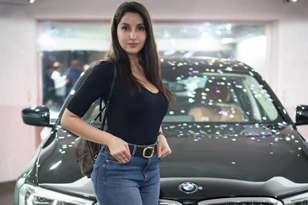 Nora Fatehi With Her Car