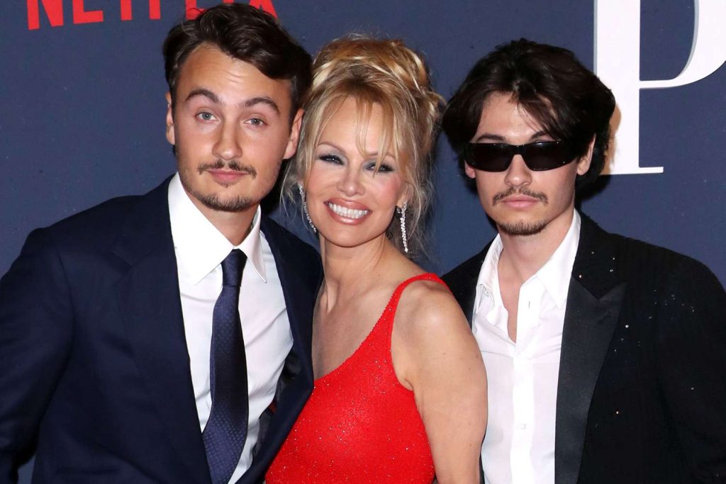 Pamela Anderson With Her Son