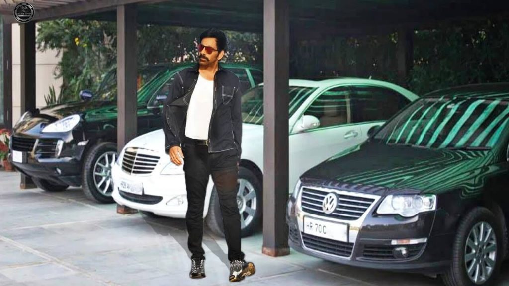 Ravi Teja With His Car