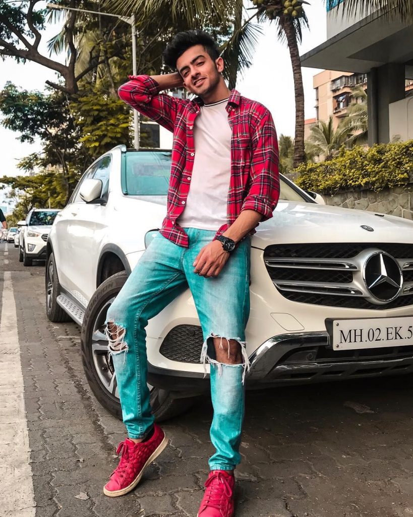 Sanket Mehta With His Car