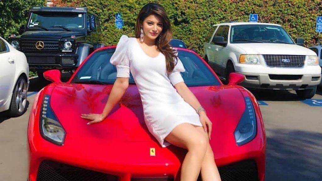 Urvashi Rautela With Her Car