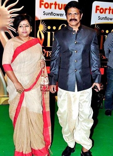 Brahmaji With His Wife 